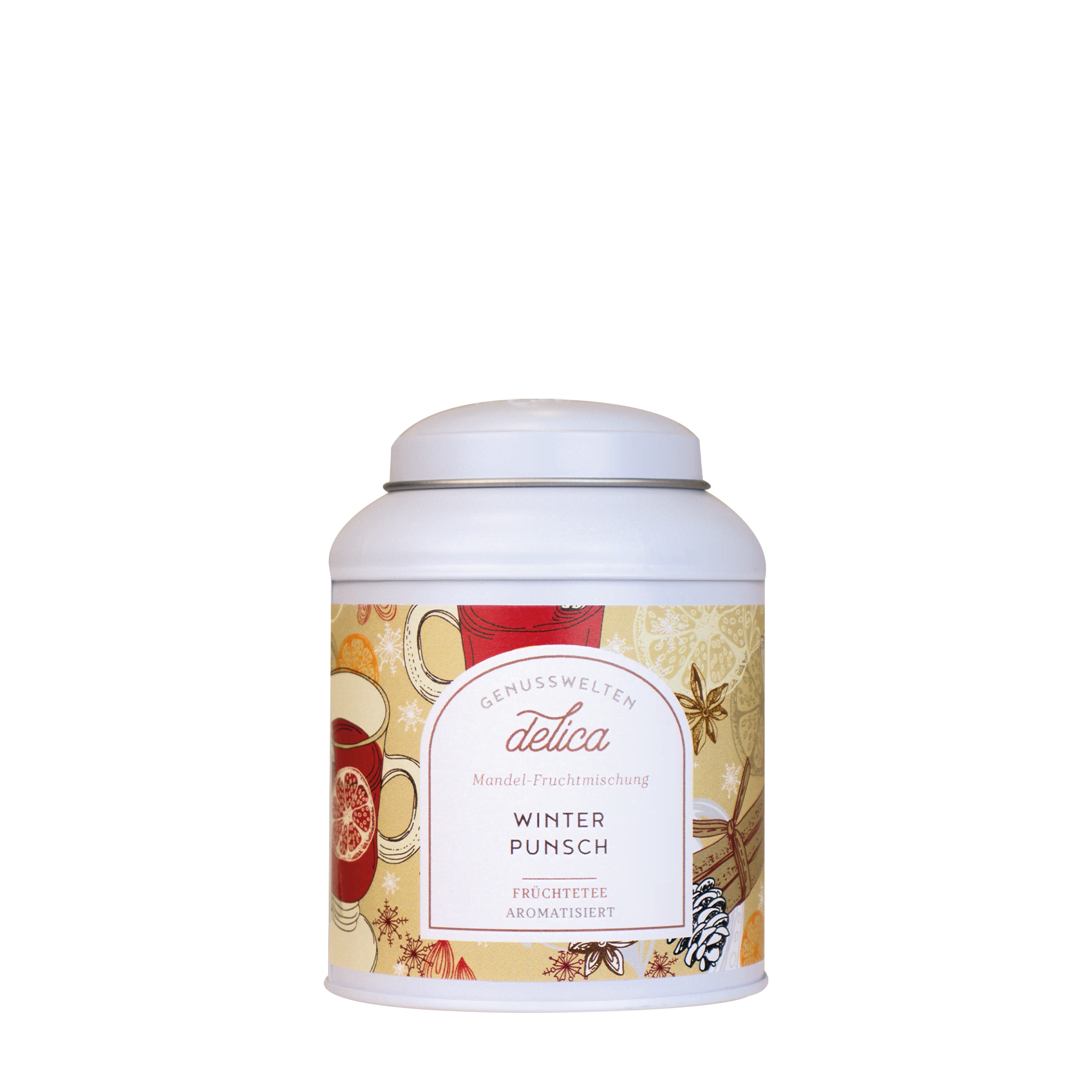 Winterpunsch - Früchtetee mit Rum, Marzipan & Zimt - Dose Winterpunsch - Früchtetee mit Rum, Marzipan & Zimt - Dose