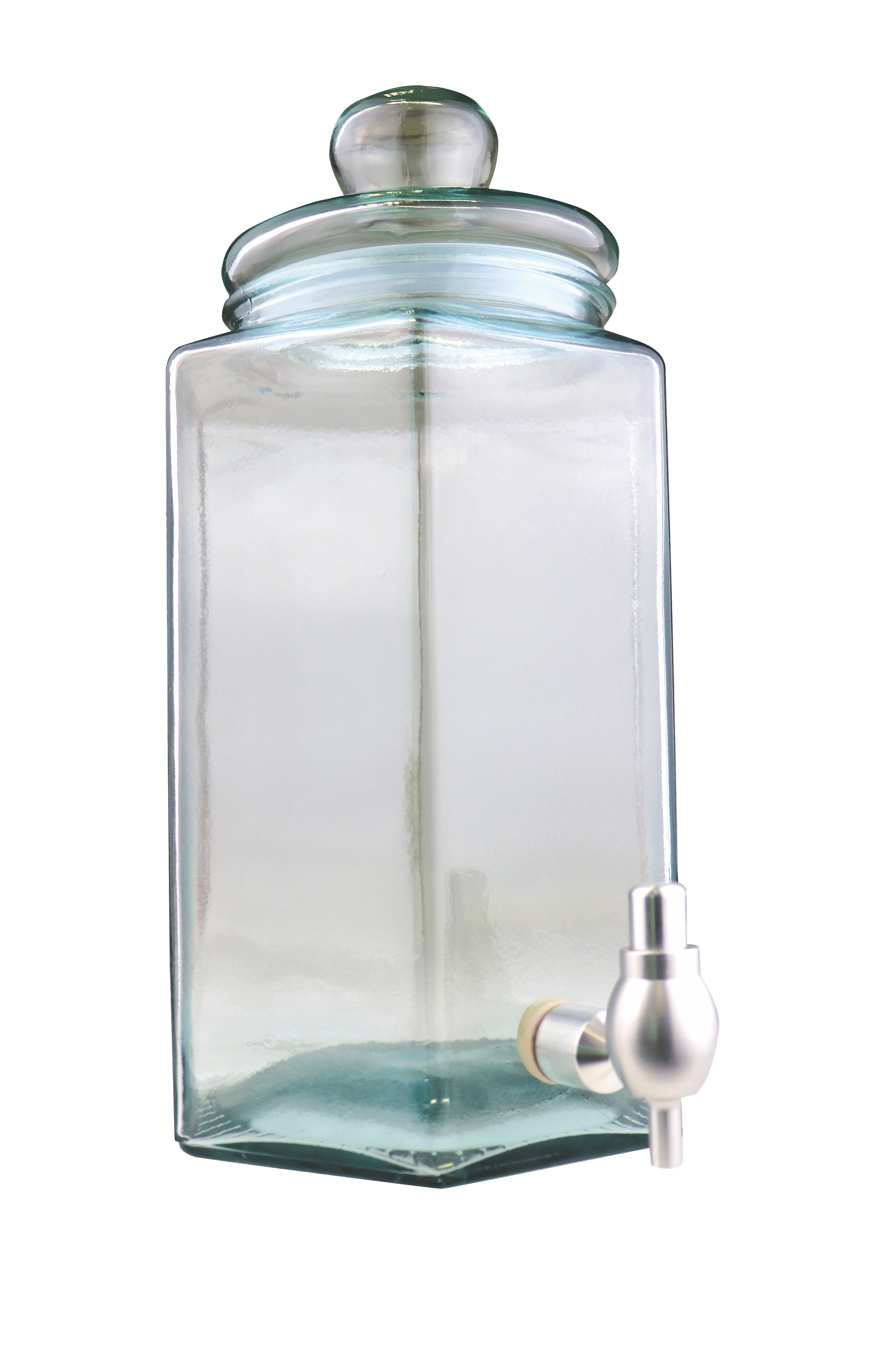 STAND-GEFÄSS 6,5 L MIT DECKEL, 6-ECKIG, transparent