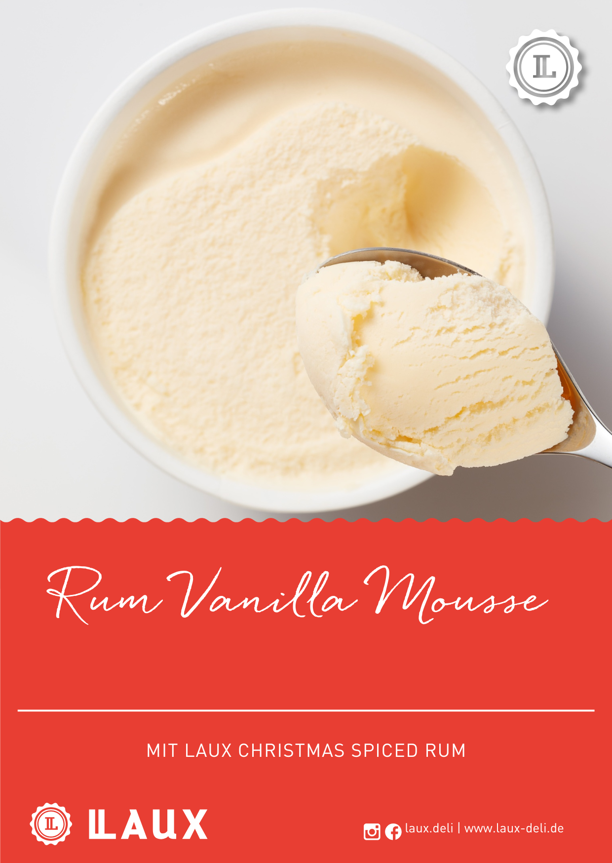 Rezeptkarte "Rum Vanilla Mousse" für Christmas Spiced Rum