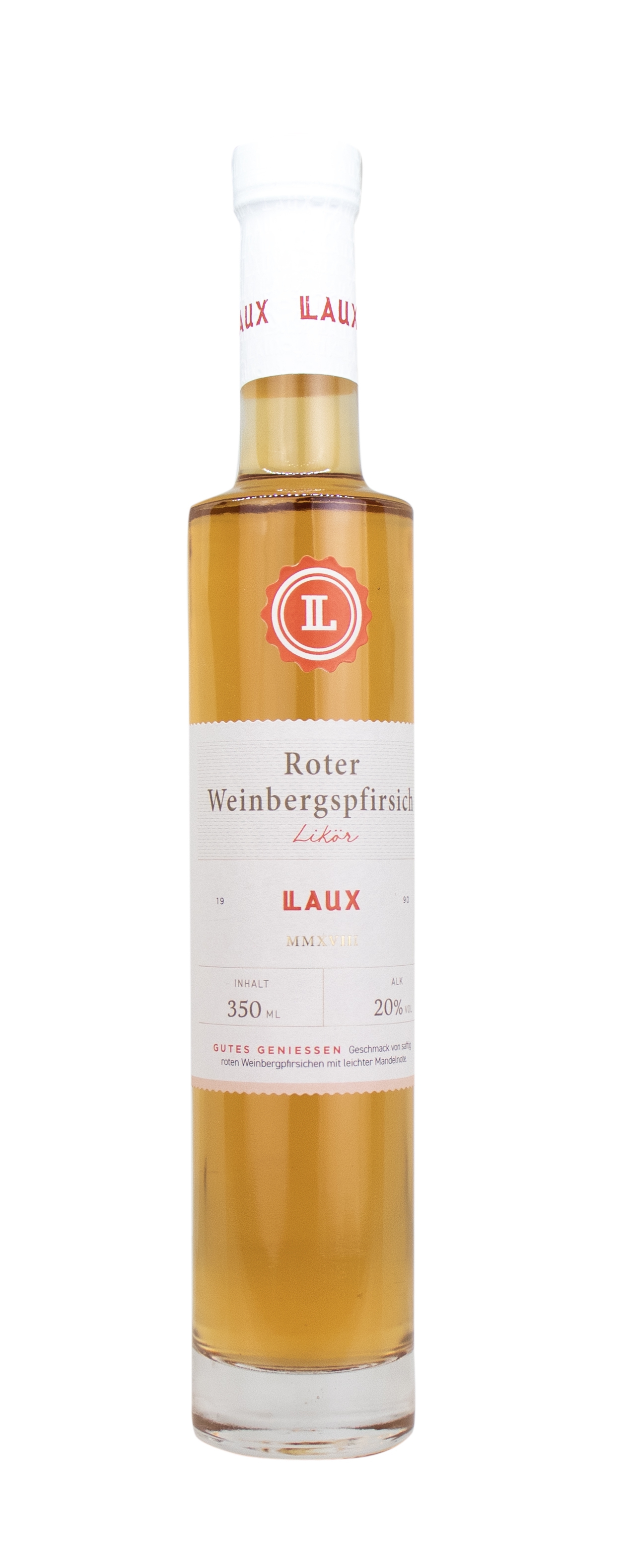 Roter Weinbergspfirsich-Likör - 350 ml Flasche