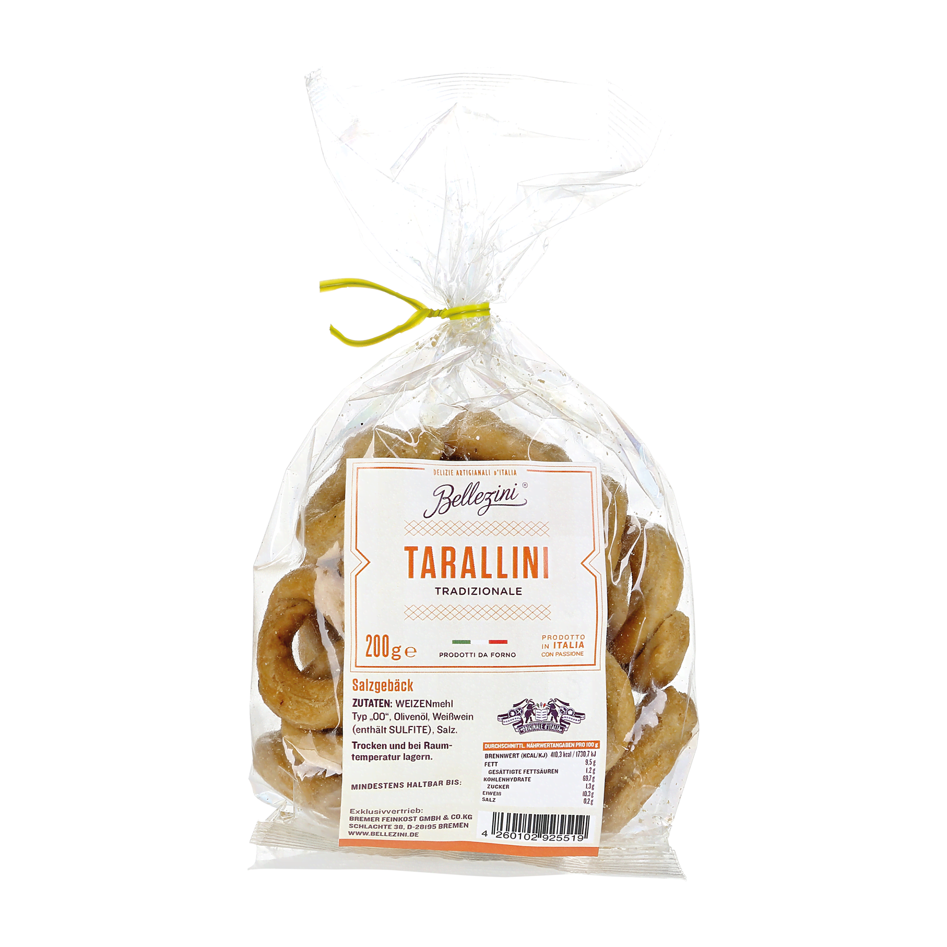 Tarallini Tradizionale - italienisches Salzgebäck mit Olivenöl