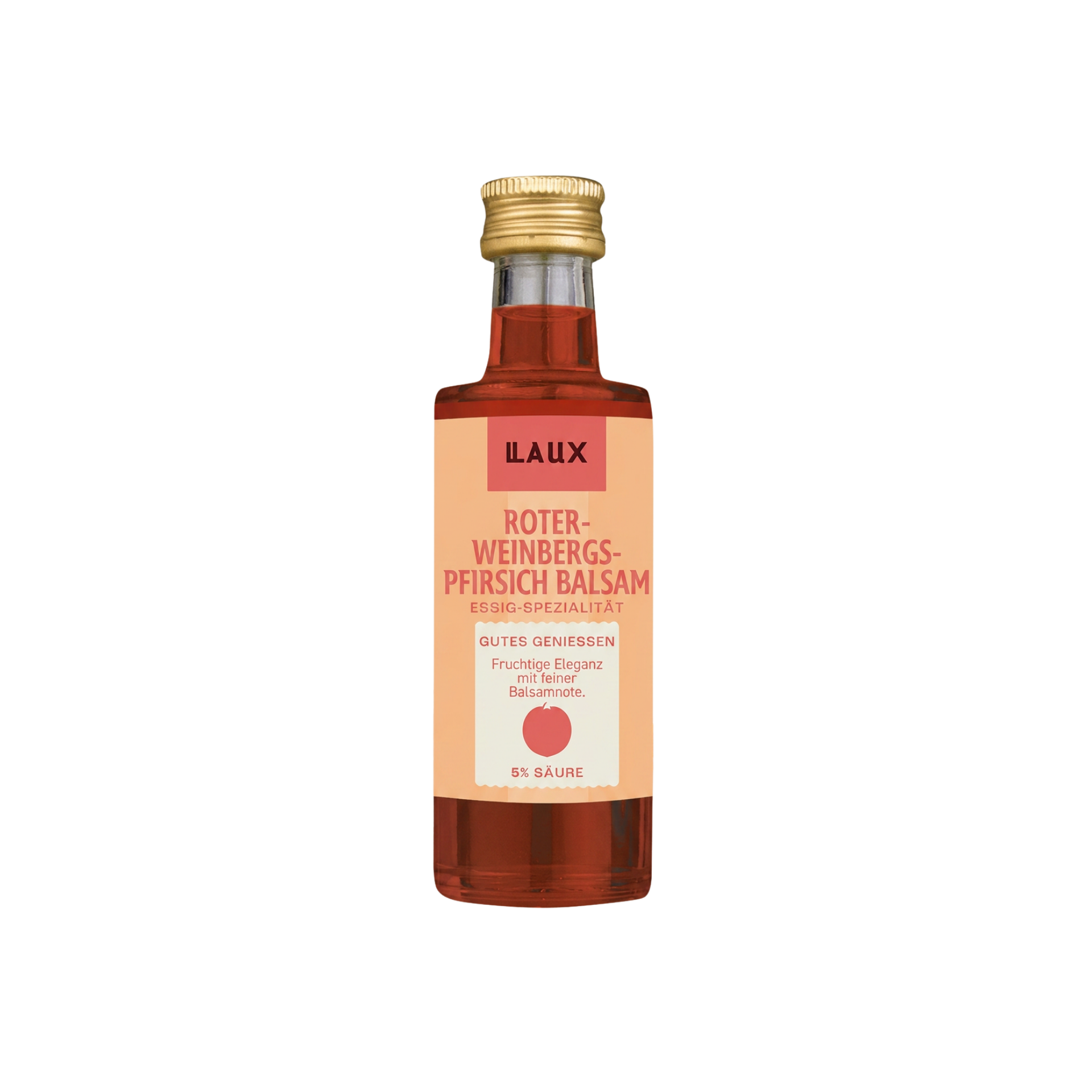 Roter-Weinbergspfirsich Balsam - ohne Zuckerzusatz - 40 ml Flasche - 5 % Säure