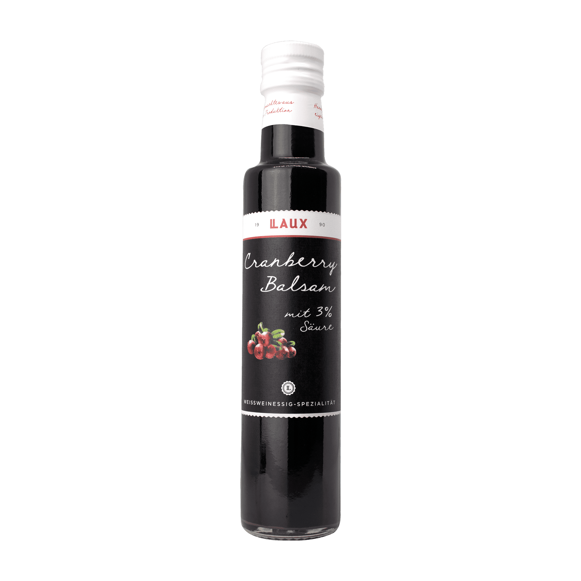 Cranberry Balsam-Essig - 250 ml Flasche - 3 % Säure