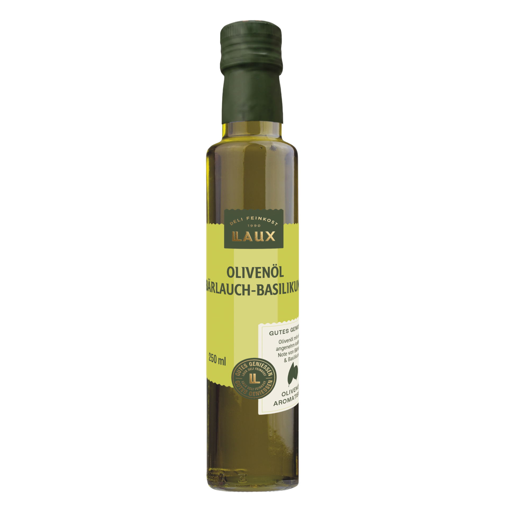 Olivenöl Bärlauch-Basilikum - 250 ml Flasche