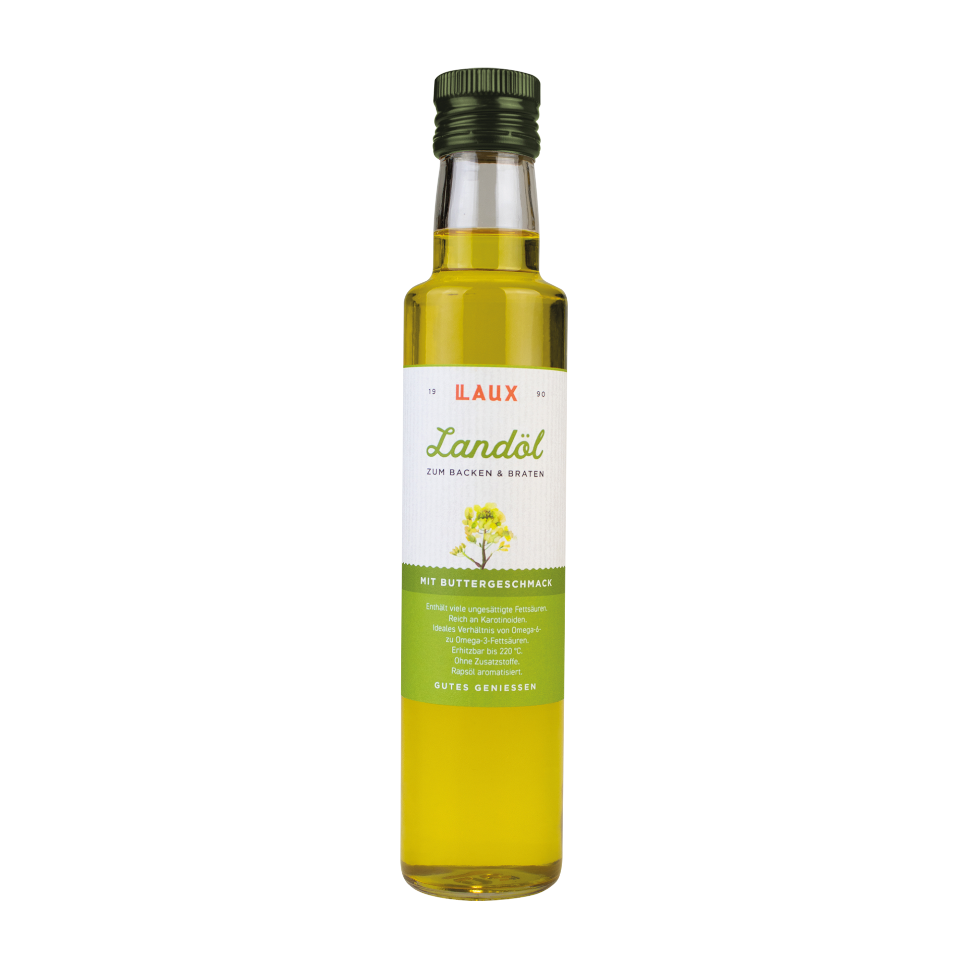 Landöl mit Buttergeschmack auf Rapsöl-Basis - 250 ml Flasche Landöl mit Buttergeschmack auf Rapsöl-Basis - 250 ml Flasche