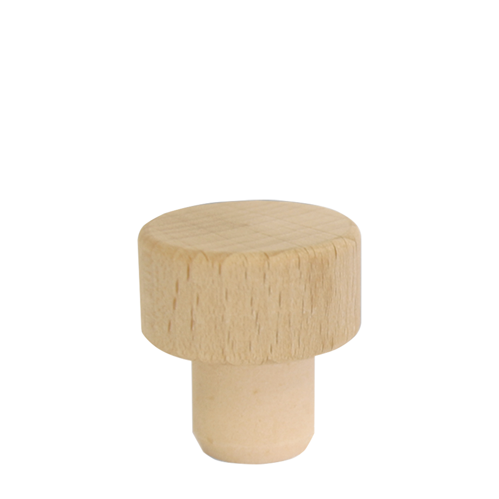 Holzgriff-Kork mit PE-Stopfen natur 18 mm Holzgriff-Kork mit PE-Stopfen natur 18 mm