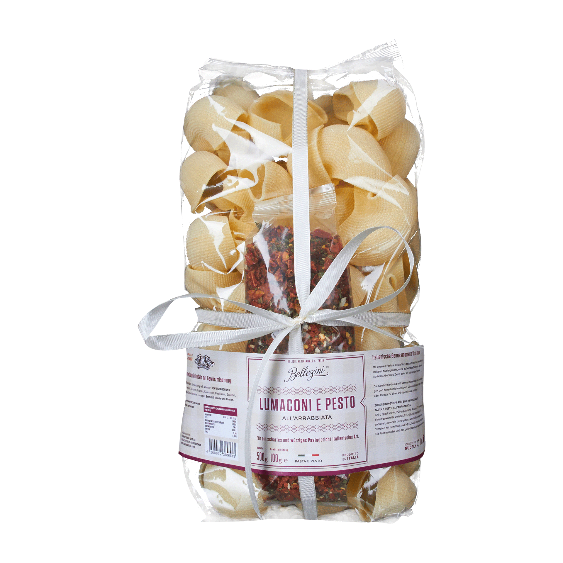 Lumaconi e Pesto all'Arrabbiata - Geschenkset mit Pasta & Gewürzmischung Lumaconi e Pesto all'Arrabbiata - Geschenkset mit Pasta & Gewürzmischung