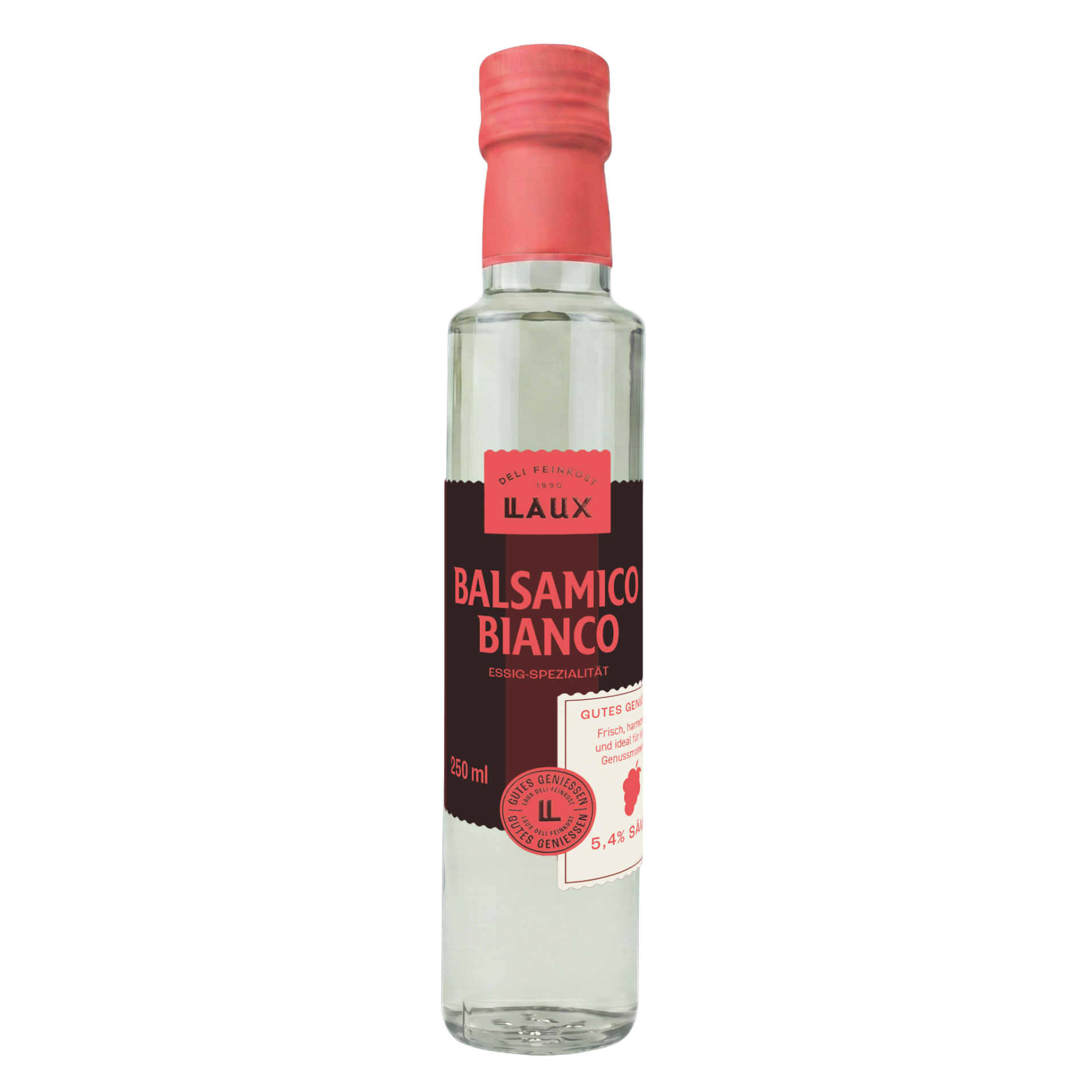 Balsamico Bianco - Heller Weinessig - 250 ml Flasche - 5,4 % Säure