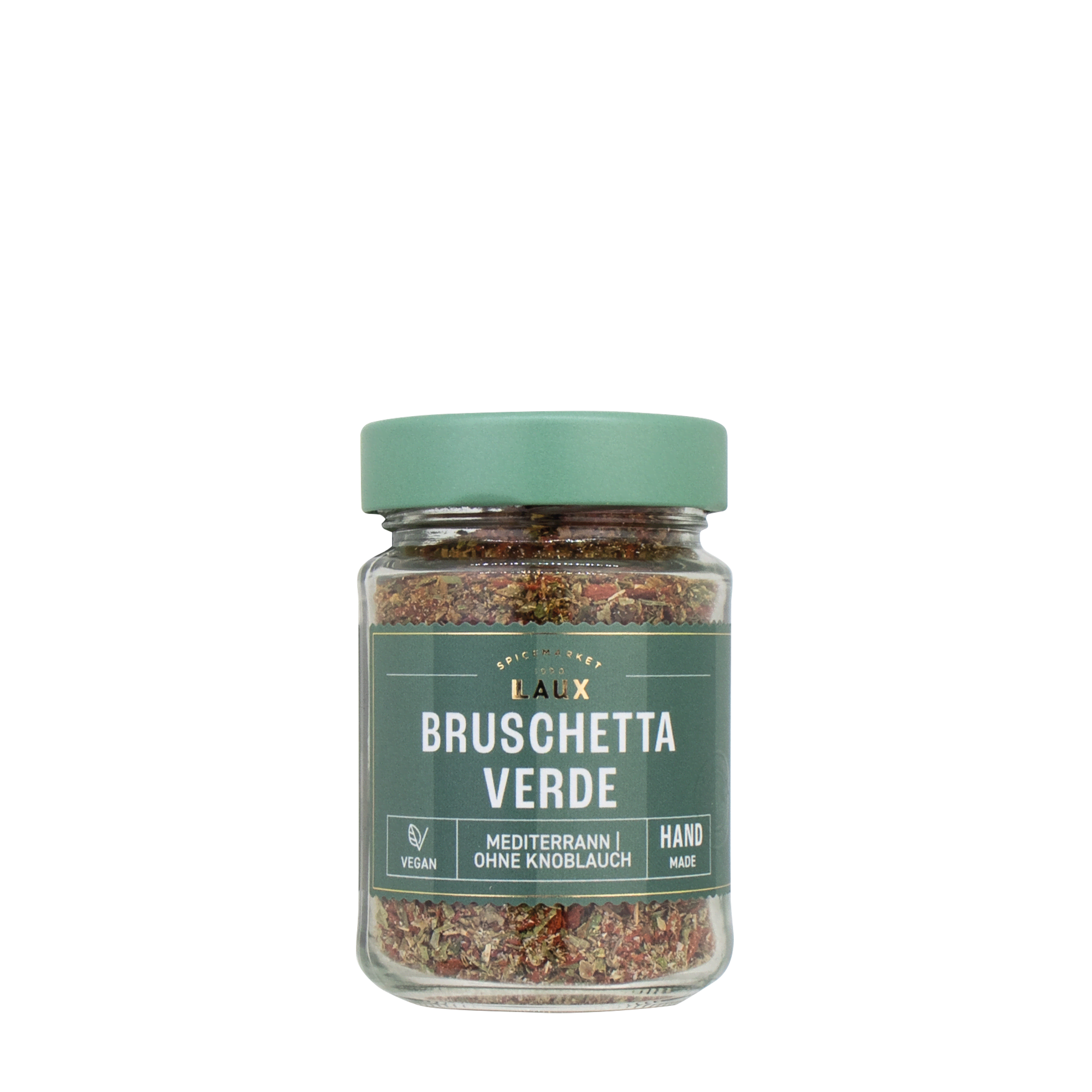 Bruschetta Verde - Gewürzzubereitung - Glas Bruschetta Verde Gewürz im Glas