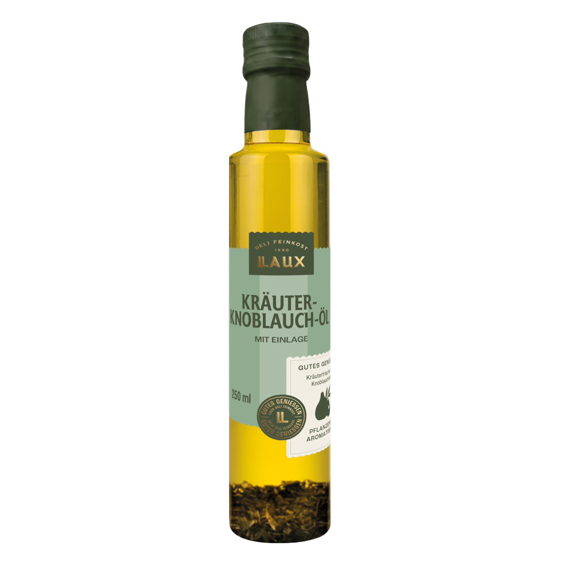 Kräuter-Knoblauch Öl mit Einlage - 250 ml Flasche