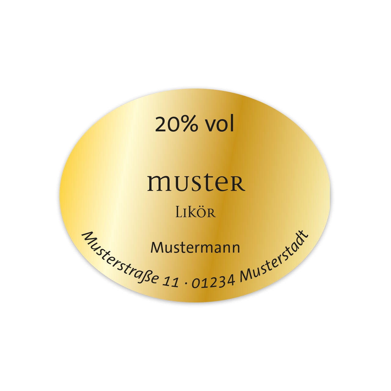 Selbstklebe-Etikett - gold Selbstklebe-Etikett - gold