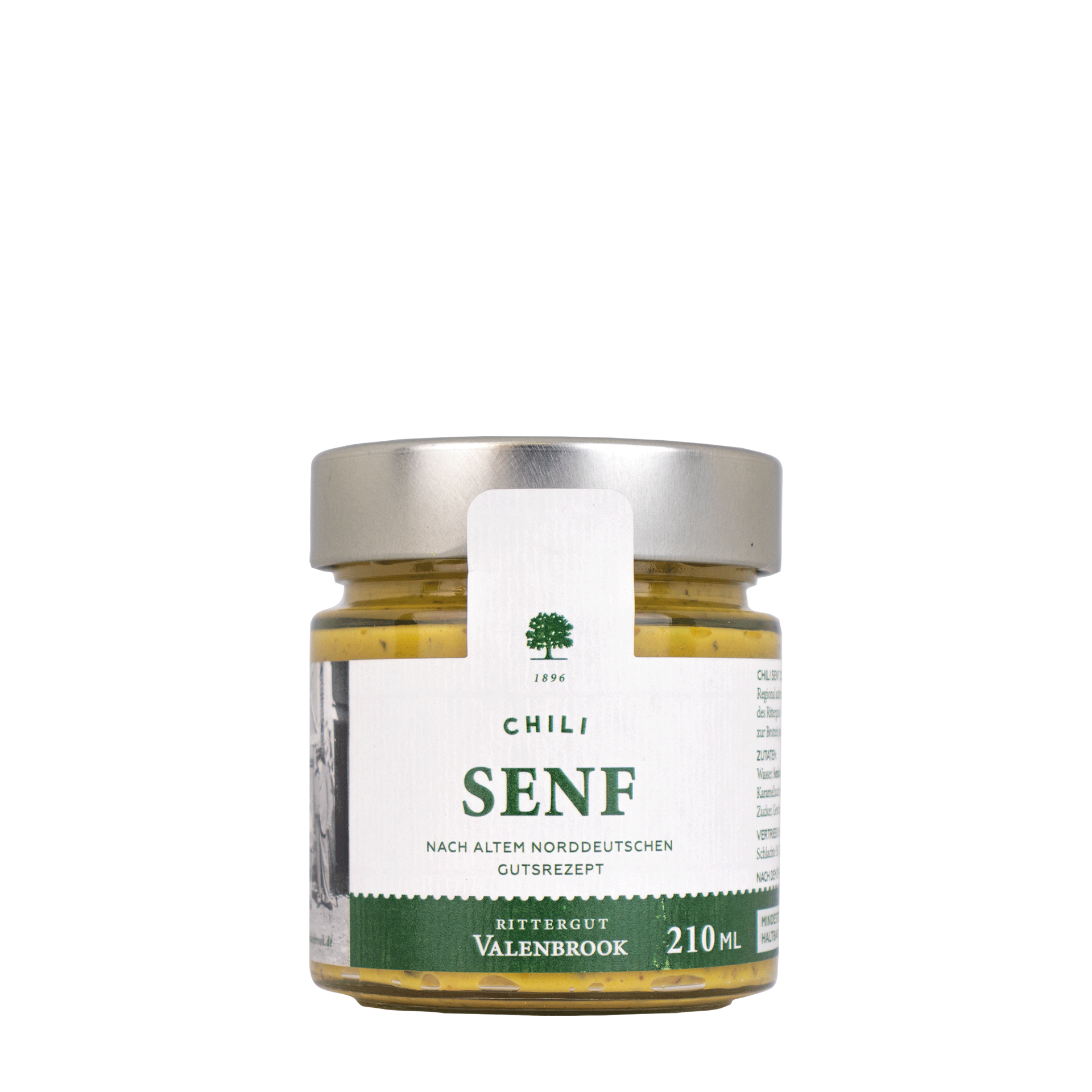 Valenbrooker Senf mit Chili Valenbrooker Senf mit Chili im Glas