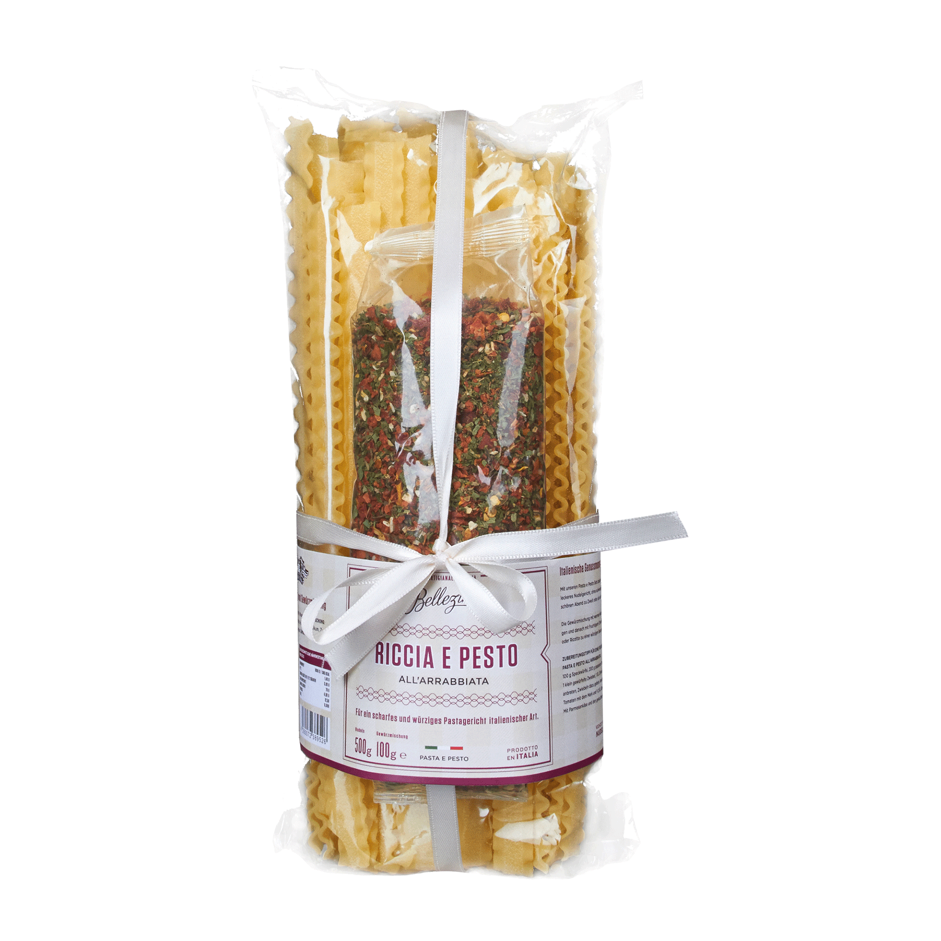 Riccia e Pesto all'Arrabbiata - Geschenkset mit Pasta & Gewürzmischung Riccia e Pesto all'Arrabbiata - Geschenkset mit Pasta & Gewürzmischung