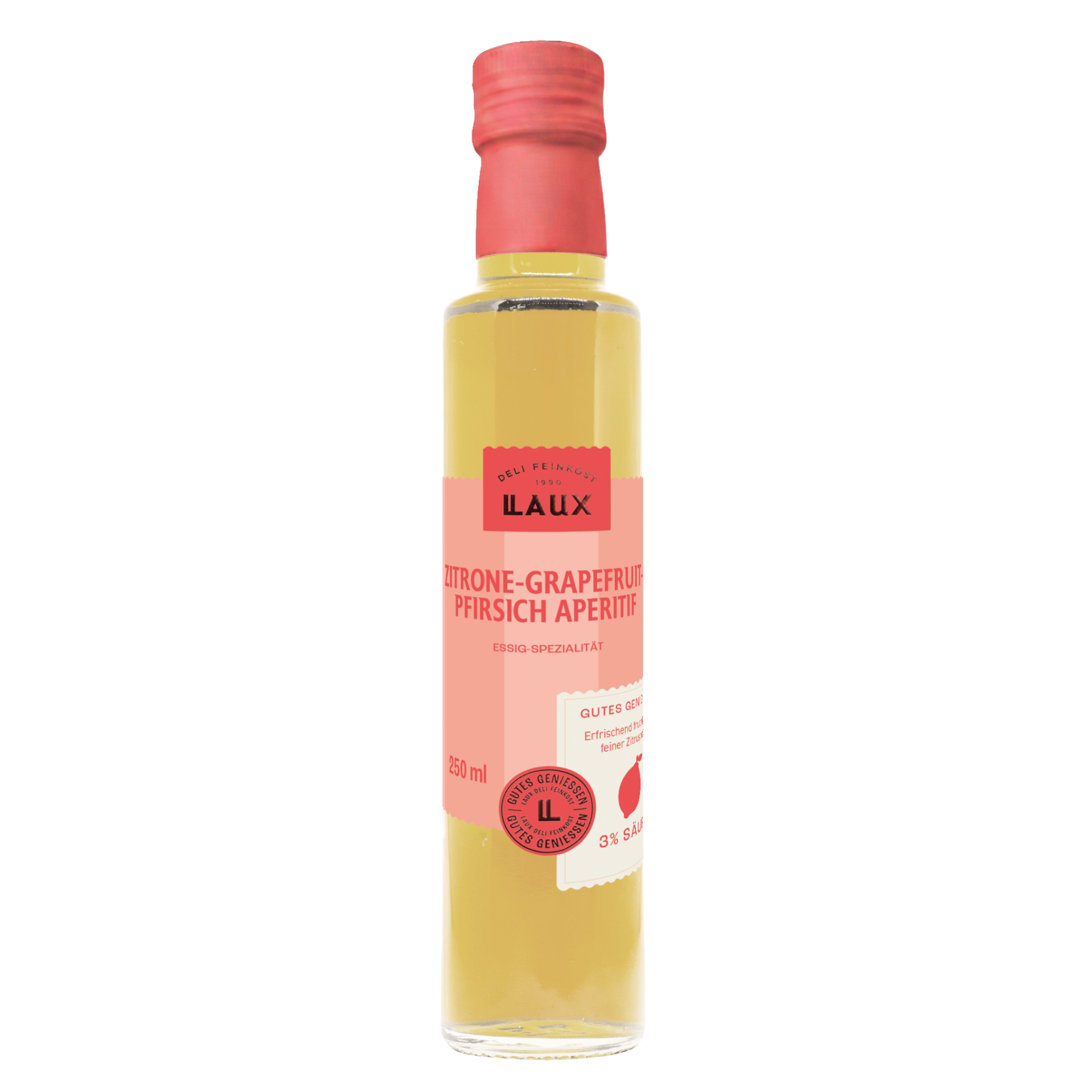 Zitrone-Grapefruit-Pfirsich Aperitif -  250 ml Flasche - 3 % Säure