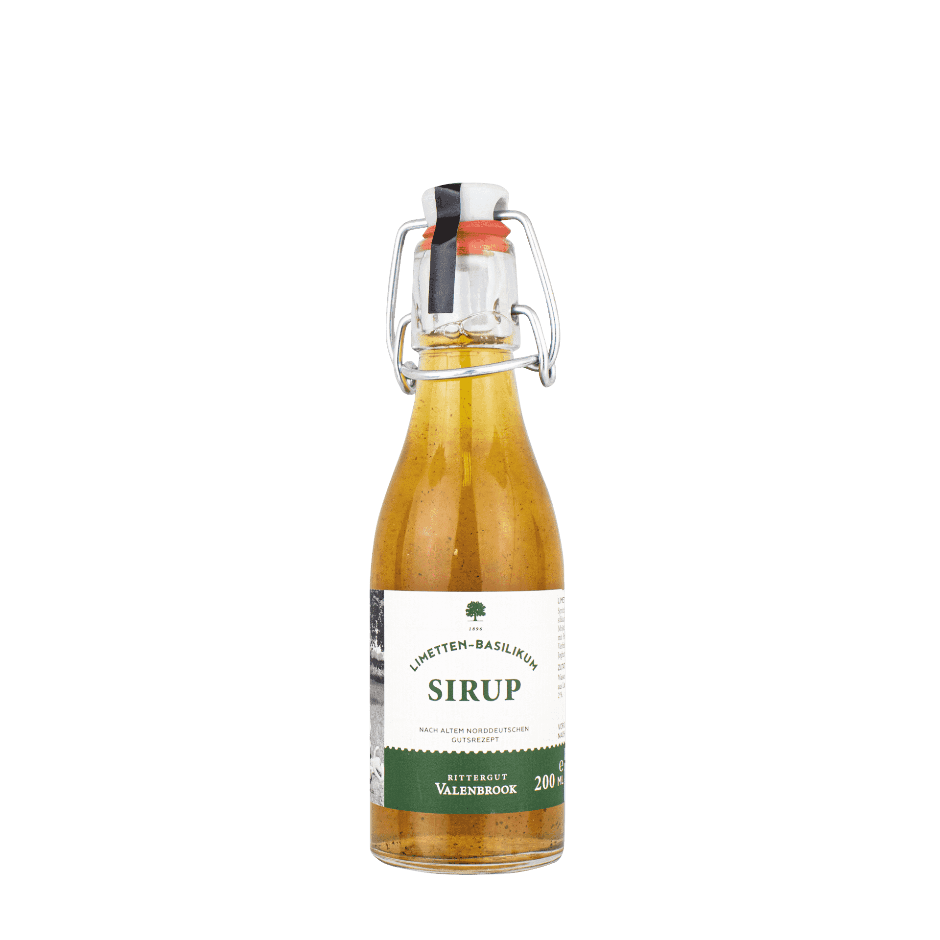Limetten-Basilikum Sirup - 200 ml Flasche Limetten-Basilikum Sirup - 200 ml Flasche