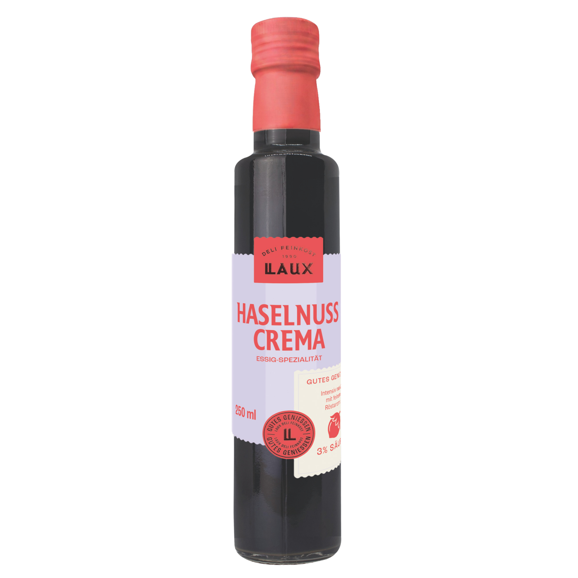 Haselnuss Crema - 250 ml Flasche - 3 % Säure