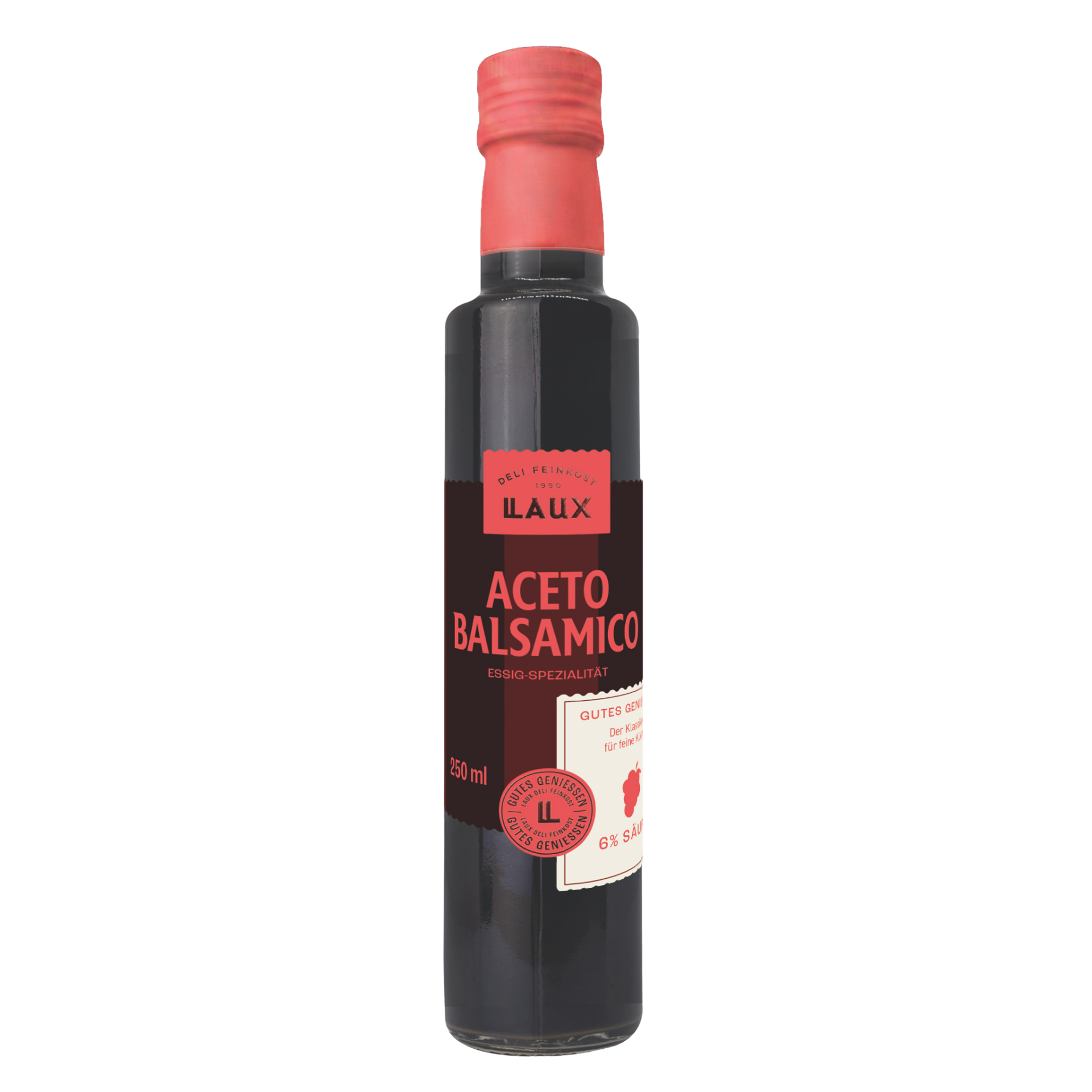 Aceto Balsamico - Dunkler Weinessig - 250 ml Flasche - 6 % Säure