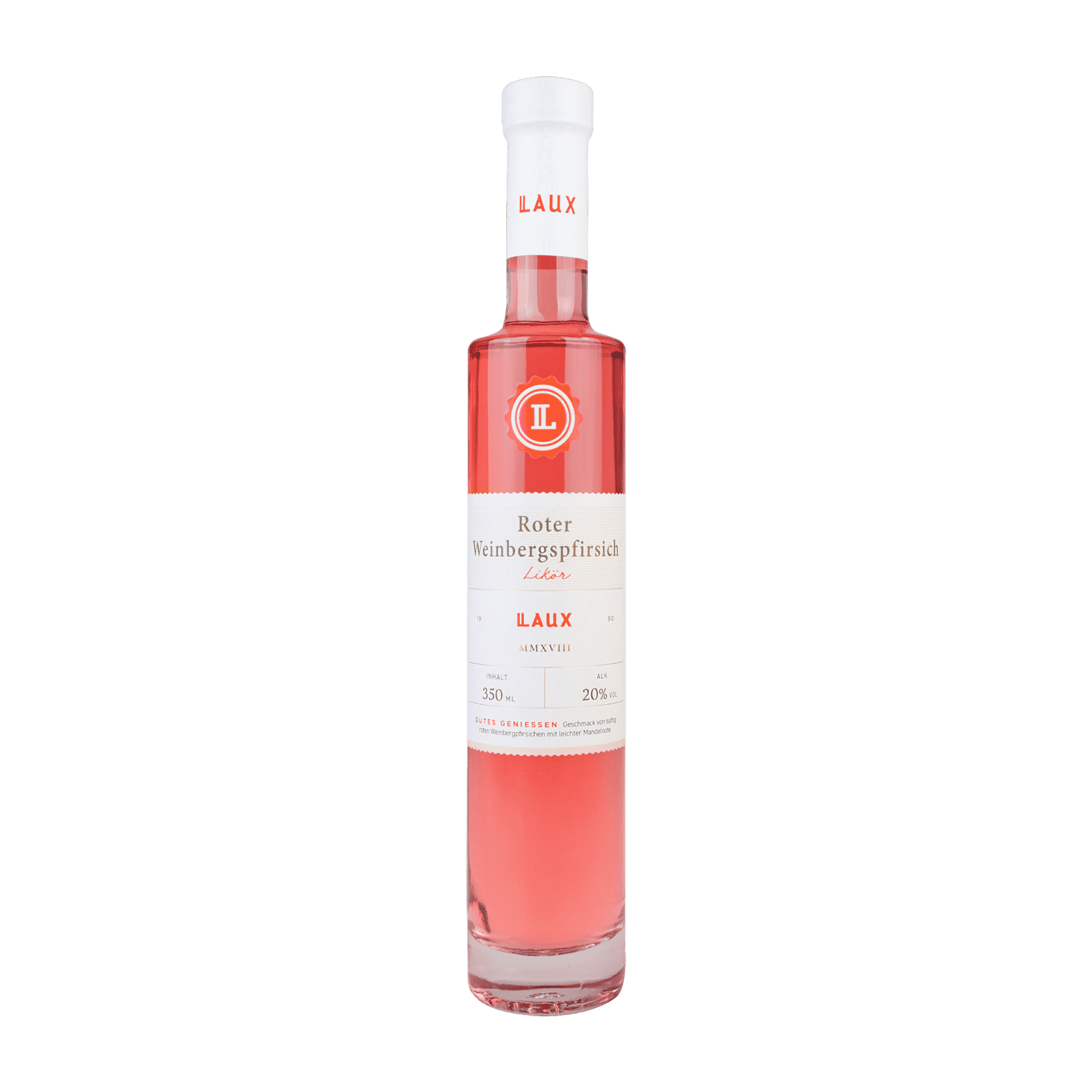 Roter Weinbergspfirsich-Likör - 350 ml Flasche